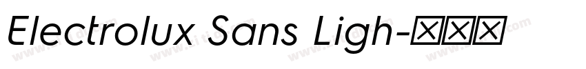 Electrolux Sans Ligh字体转换